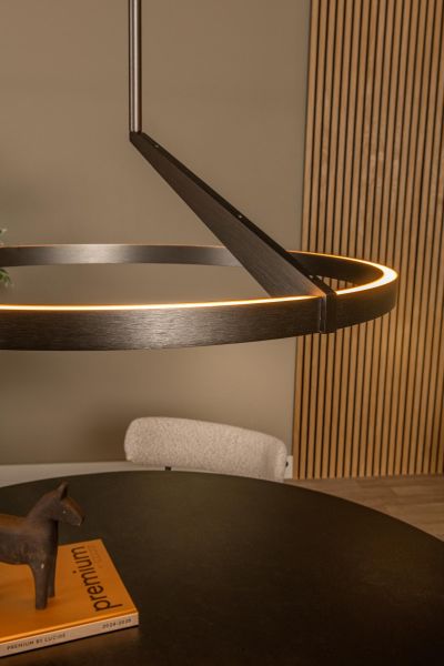 Lucide APPLAUSE - Pendant light - Ø 60 cm - LED Dim. - CCT - 1x32W 2700K/4000K - Hand Wave Sensor - Grey iron - Premium